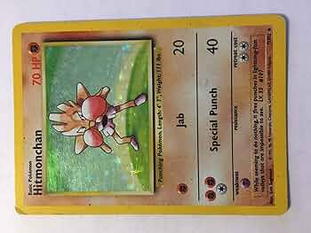 英語版初期　Hitmonchan shadowless holo Hitmonchan 007/102 Base Set (Shadowless) Holo for sale